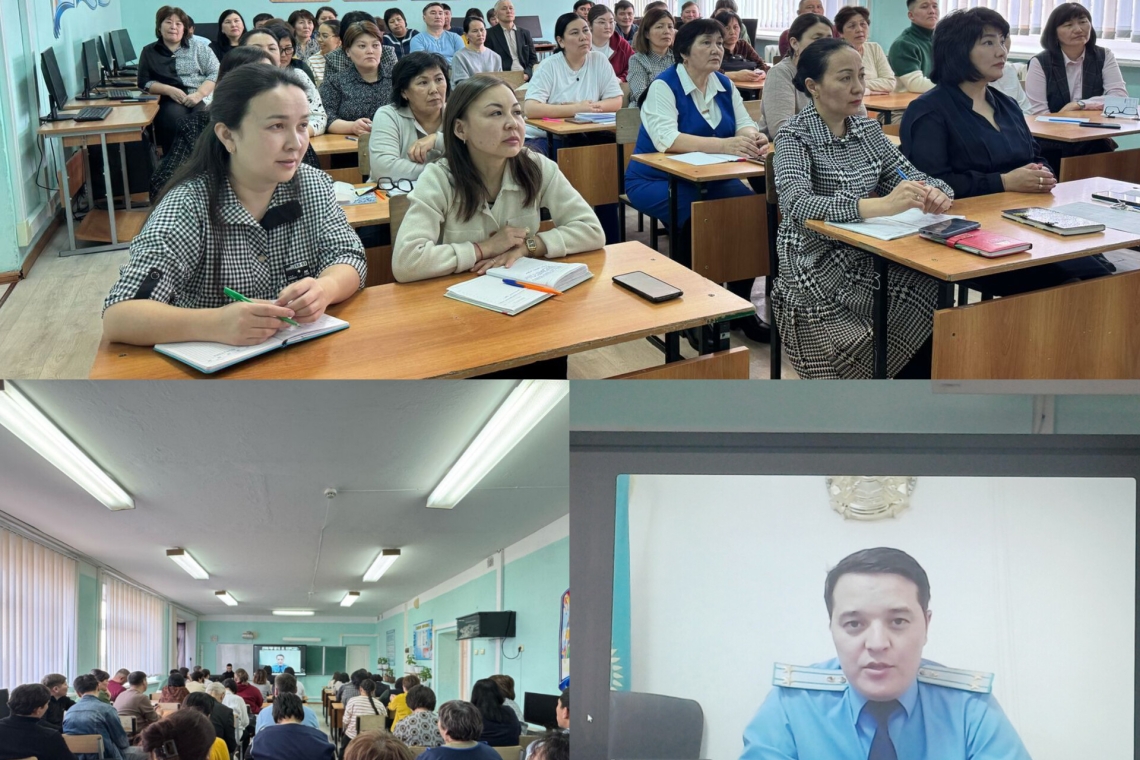 Солтүстік Қазақстан облысы,Айыртау ауданының прокуроры Кафизов Медет Қанатұлы Ауданымыздың білім беру мекемелері мұғалімдері мен қызметкерлеріне арналған жиналыс өткізді. 