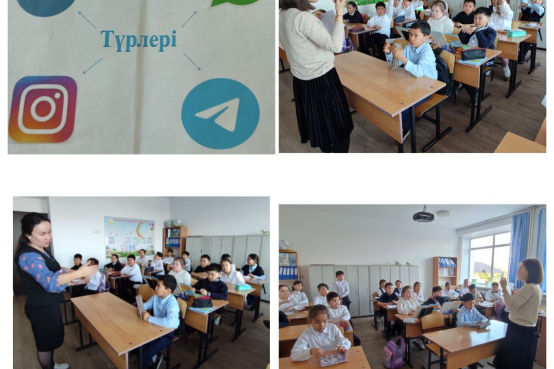 Саумалкөл қазақ орта мектебінің психологы А.М.Азбергенова және әлеуметтік педагог А.Ж.Омарова бірлесіп, бастауыш сынып оқушылары арасында "Ғаламтор желісінің пайдасы мен зияны", "Жолда жүру ережелерін ұстанайық" тақырыбында ақпарат беріп, балалармен трени