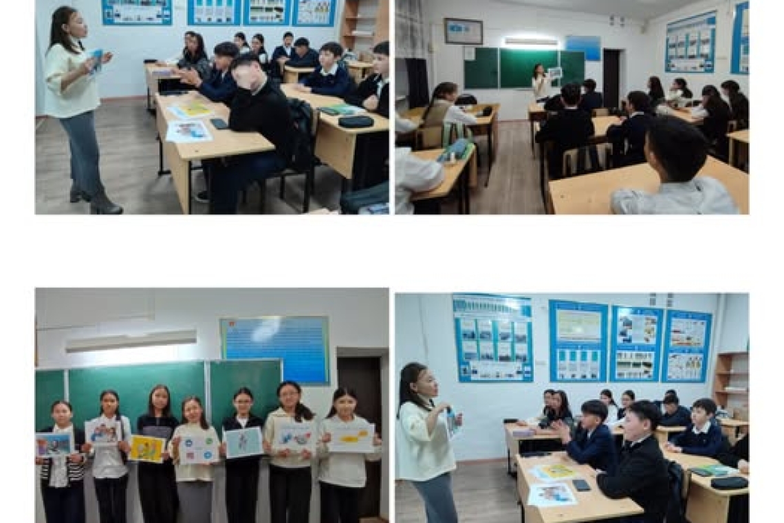 Мектебіміздің 7-сынып оқушыларына арналған "Әлеуметтік желінің зияны мен пайдасы" тақырыбында мектеп психологі түсіндіру жұмыстарын жүргізді.